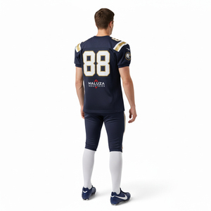 Tenue complète de football américain personnalisée, sublimée, couleurs d'équipe, logo, vêtements de performance professionnels pour le jour du match - Product Image 4