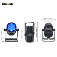 Projecteurs de scène étanches IP65 SHEHDS 7x40W RGBW 4-en-1 Zoom DMX512 Par LED pour mariages en extérieur