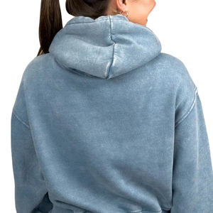 Sudadera con capucha de moda para mujer con lavado ácido, combina tela suave, un acabado lavado único y comodidad para el día a día para un estilo sin esfuerzo. - Product Image 6