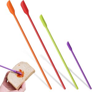 Cuối Cùng <span class=keywords><strong>Drop</strong></span> Shipping Thìa Jar <span class=keywords><strong>Scraper</strong></span> Mini Silicone Mỹ Phẩm Thìa Cho Mỏng Vẻ Đẹp Jar Trang Điểm Thìa Công Cụ - Product Image 4