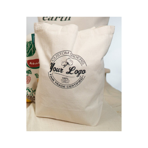 100% Organic GOTS Certified Pure Hand Washable Sustainable Large Capacity Sturdy Cotton Canvas <b>Tote</b> <b>Bags</b> With Contrast Handles - Product Image 5