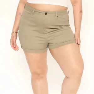 Shorts Deportivos de Mujer, Color Sólido, Transpirables, de Secado Rápido, Ajustados, de Spandex y Algodón, para Correr, Yoga, Gimnasio, Doble Capa - Product Image 3
