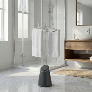 Organisateur de maison moderne avec porte-serviettes chauffant Barres en fonte grise de qualité OEM pour hôtels et rangement à domicile - Product Image 2