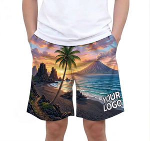 Pantalones Cortos de Playa de Lona Ligeros y Coloridos de Secado Rápido con Cordón Ajustable, Estilo Urbano, Diseño Personalizado, Venta Caliente 2025 - Product Image 1