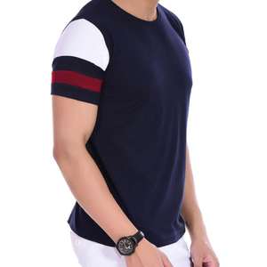 T-shirt 100 % coton pour homme, coupe ample, imprimé, anti-boulochage, best-seller au Pakistan, design tendance pour la gym. - Product Image 2