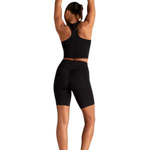 Conjunto de yoga para mujer, top y pantalones cortos de cintura alta, conjunto de sujetador deportivo, transpirable, de secado rápido, ropa deportiva para gimnasio, yoga y fitness. - Product Image 3
