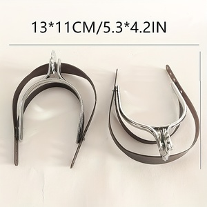 Espuelas de Vaquero Ligeras de Plástico Marrón que se Fijan a las Botas, Espuelas de Metal Resistentes con Acabado Pulido y Correas Ajustables - Product Image 3