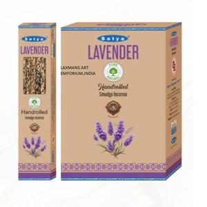 Bâtons d'encens Satya Lavender Nag Champa, biologiques, écologiques, aromatiques, roulés à la main, en bois, vente en gros - Product Image 1