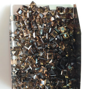 Quartz fumé naturel 4 mm, taille carrée, qualité supérieure, pierre précieuse en vrac pour la fabrication de bijoux et de colliers - Product Image 3