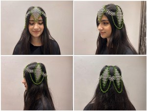 Coiffe en maille anodisée : Couronne médiévale argentée, Accessoire de cosplay, Couronne de festival Renaissance - Product Image 4