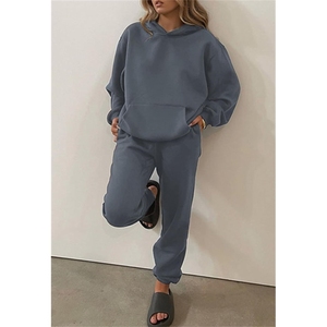 Wholesale Women's Hoodie <b>Joggers</b> Tracksuit <b>Set</b> Oversized Custom Logo Casual Wear <b>Matching</b> Outfit Activewear Streetwear 2026 - Product Image 5