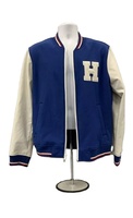 Chaqueta Varsity Roja de Alta Calidad para Mujer, Fabricada por OEM, Mangas de Piel de Oveja, Personalizable, Bordado de Chenilla de Algodón, Acolchada