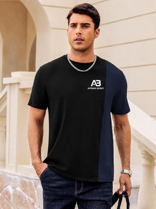 Camiseta de Manga Corta Casual para Hombre, Marca AMY, 100% Algodón, Corte Regular, Lisa, con Logotipo Personalizado al por Mayor - Product Image 3