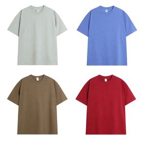 T-shirts pour hommes en coton surdimensionné unisexe manches courtes décontracté lavage ample solide basique t-shirts hauts lavage à l'acide t-shirt Streetwear Baggy - Product Image 3