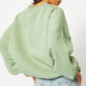 Nueva Sudadera de Invierno para Mujer, Cuello Redondo, Color Sólido, Ecológica, Personalizable, con Logotipo Frontal, Estilo Urbano, Forro Polar, Impermeable - Product Image 3