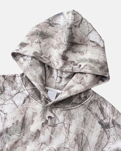 เสื้อฮู้ดดี้ผ้าฝ้ายเฟรนช์เทอร์รี่พิมพ์ลายทั้งตัวแบบกำหนดเอง 100% ผ้าฝ้ายลายพรางฟรอสต์  ถักโครเชต์  ทรงโอเวอร์ไซส์  สไตล์วินเทจ ลายพราง - Product Image 3