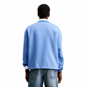 Sweat-shirt à capuche coupe classique contemporain |   Pull d'hiver en tricot 100% coton, col tombant, logo frontal, couleur unie, qualité supérieure - Product Image 2