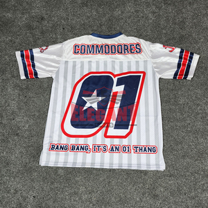 Camiseta de fútbol extragrande de diseño personalizado, nombre y número del jugador del equipo personalizados, sublimación impresa, camiseta escolar de manga corta - Product Image 2