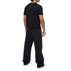 เสื้อยืดผู้ชาย ผ้าฝ้าย ปักลายโลโก้แบบตัวอักษร สไตล์สตรีทแวร์ แขนสั้น คอกลม รับผลิตจำนวนมากตามสั่ง - Product Image 2