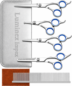 Juego de Tijeras para Peluquería Canina, Herramientas para Cortar el Pelo de Perros con Estuche, Tijeras Profesionales para Peluquería Canina con Mango Ergonómico - Product Image 4
