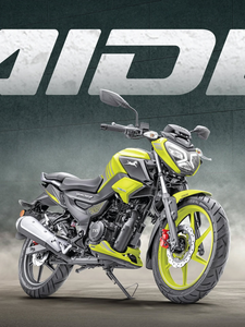 Motocyclette TVS "RAIDER" 100-200CC, rouge et grise, sportive, avec freins à disque et double échappement - Product Image 6