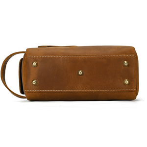 Kit de Voyage pour Hommes de Haute Qualité Style Vintage, Sac de Toilette en Cuir Personnalisé avec Fermeture à Glissière, Logo Personnalisé. - Product Image 3