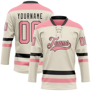 Wholesale Best Selling OMMIZ INDUSTRY Custom <b>Green</b> White Hockey <b>Lace</b> Neck Jersey - Product Image 2