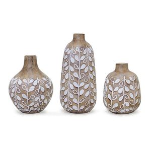 New Arrival <b>Tall</b> Rounded Wooden Flower Vase Handmade Minimal Natural Grain Decorative <b>Table</b> Accent Holder - Product Image 5