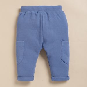 Leggings de bolsillo con cordón de elastano de bambú orgánico de primera calidad-Denim ligero - Product Image 2