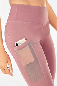 Femmes taille haute coupe ajustée panneau imprimé personnalisé travail poche Mobile Yoga vêtements actifs Legging et pantalon - Product Image 5