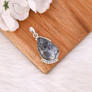 Nuevo Colgante de Plata de Ley 925 con Ópalo Dendrítico Natural, Diseño Personalizado, Fabricante de Joyería - Product Image 3