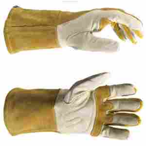 Welding <b>Gloves</b> with Piping extra Plam Leather leather <b>gloves</b> men leather <b>gloves</b> leather - Product Image 6