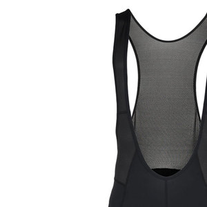 Cuissard de cyclisme pour homme noir avec bordure jaune fluo, dos en maille respirante, coupe ajustée et soutien dorsal - Product Image 2