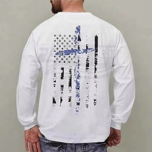 Chemise de golf décontractée pour hommes à manches longues, grande taille, en jersey 180 g/m², avec option d'impression de logo frontal, vente en gros à prix abordable, OEM - Product Image 6