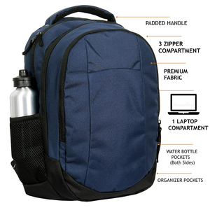 Sacs à dos scolaires pour garçons en gros, couleur bleu marine, imperméables, légers, sacs de voyage pour hommes, avec service OEM - Product Image 5