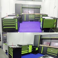 Gabinete de Herramientas Modular Industrial OEM/ODM, Estación de Trabajo con Ruedas, Banco de Almacenamiento de Acero Resistente para Garaje, Juego de Taller con Capacidad de 500 kg