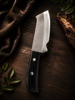 Couteau à viande artisanal en acier inoxydable avec manche en micarta noir et étui de protection, couteaux de chasse de qualité supérieure
