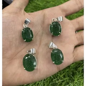 Perles de jade vert bohème authentiques, facettées, ovales, pour la fabrication de bijoux, collier bohème d'été, cadeau - Product Image 3