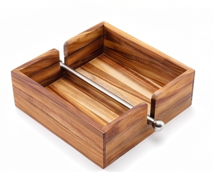 Porta Servilletas de Madera Sólida con Diseño Artesanal, Perfecto para Vajilla Elegante en el Hogar, Hoteles y Restaurantes - Product Image 1