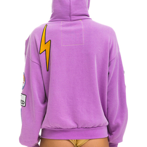 เสื้อฮู้ดดี้สตรีทแวร์ลายปักโลโก้แบบกำหนดเอง สีบล็อก ลุควินเทจ ซักฟอกแบบแอซิดวอช แต่งแพทช์เวิร์ค สำหรับผู้ชาย - Product Image 5