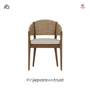 Wholesale Durable Comfortable Outdoor Teak Wood Woven Rope Garden <b>Armchair</b> Luxury Patio <b>Dining</b> Chair Weather Resistant - Product Image 3