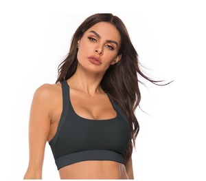 สปอร์ตบราออกกำลังกายสำหรับผู้หญิง ดีไซน์ซิปหน้าแบบ U-Neck สายไขว้หลัง รองรับแรงกระแทกสูง เหมาะสำหรับโยคะ วิ่ง และวิดพื้น ขายดี - Product Image 6
