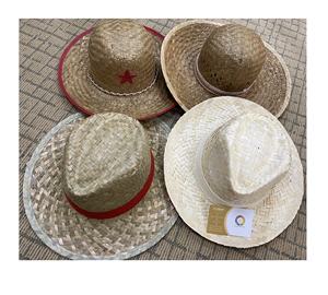 Chapeau de paille Sombrero en herbe naturelle à rayures pour voyage, plage, extérieur, mariage, fête, usage quotidien - Unisexe Adulte - Product Image 6