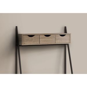 Scrivania per Computer Moderna Contemporanea 32'' in Laminato Marrone e Metallo Nero per Ufficio Domestico con Cassetti Portaoggetti per Lavoro con Laptop - Product Image 3