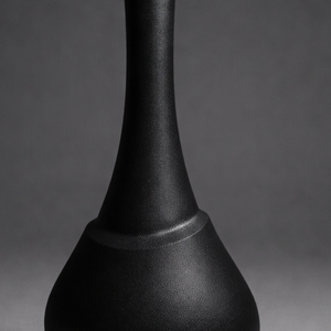 Elegante Florero Negro de Cuello Largo, Florero Moderno con Textura Mate, Florero Minimalista Nórdico, Decoración de Mesa de Lujo para el Hogar - Product Image 6