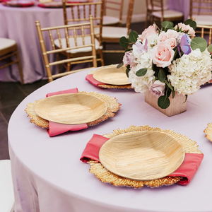 Eco Friendly Palm Leaf <b>Disposable</b> Traditional Round <b>Plates</b> for Takeaway Catering and Food Service - Product Image 6