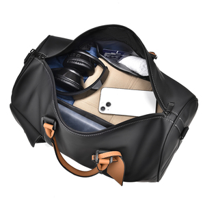Black Travel Duffel <b>Bag</b> Weekender <b>Overnight</b> Carry-on Luggage Softshell Gym <b>Overnight</b> <b>Bag</b> With Shoulder Strap - Product Image 5