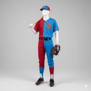 Uniforme de baseball scolaire directement de l'usine, maillot de baseball respirant, couleurs d'équipe personnalisées - Product Image 4
