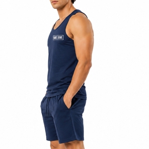 Ensemble d'été décontracté pour homme : débardeur sans manches et short, coupe ample et décontractée - Product Image 3