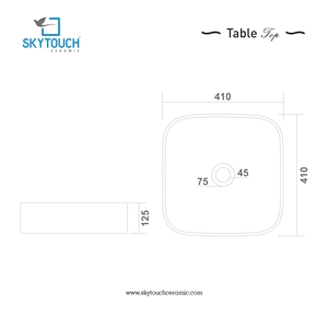 Nouveau design moderne, lavabo rectangulaire à poser, facile à nettoyer, lavabos en céramique écologiques pour salle de bain et hôtel - Product Image 3